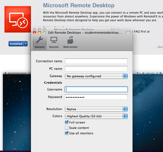 Microsoft remote desktop mac store